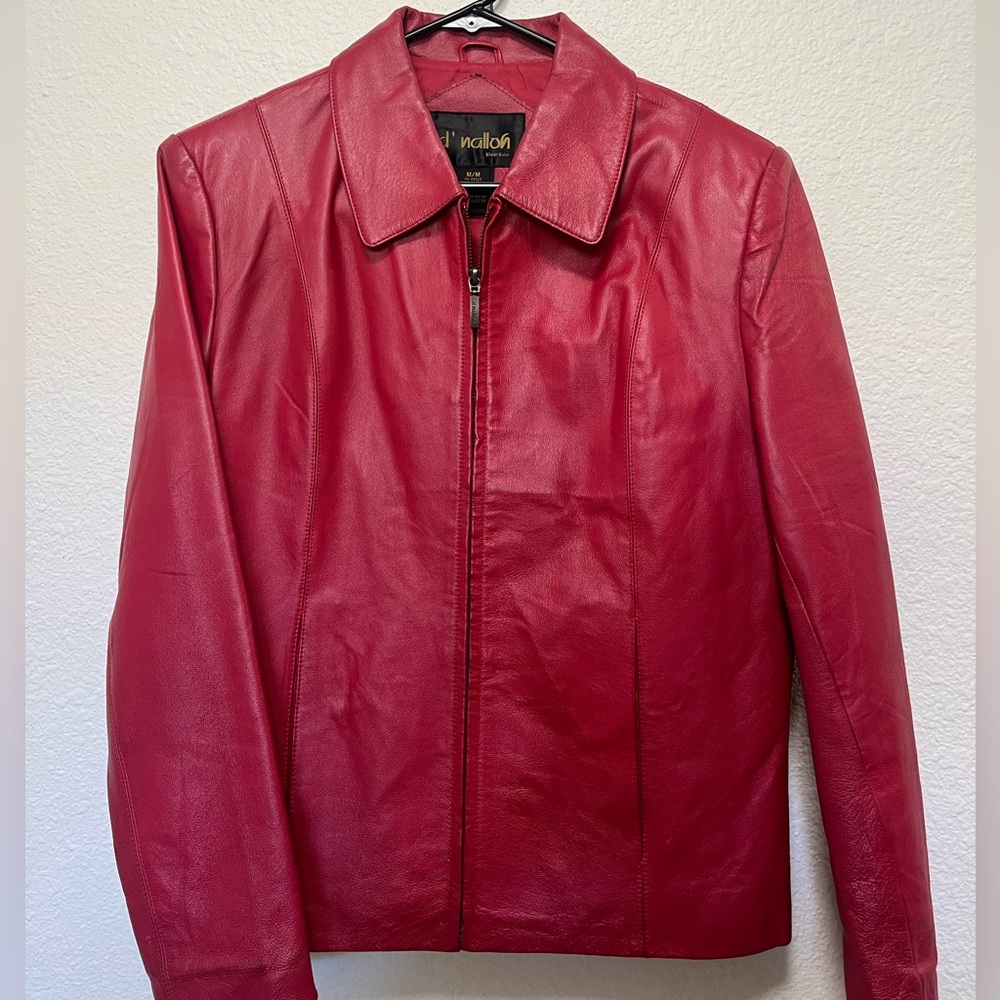 Red Leather Jacket by d’nalloh ~Silver Rider